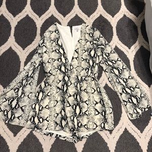 Tobi Snakeskin Romper